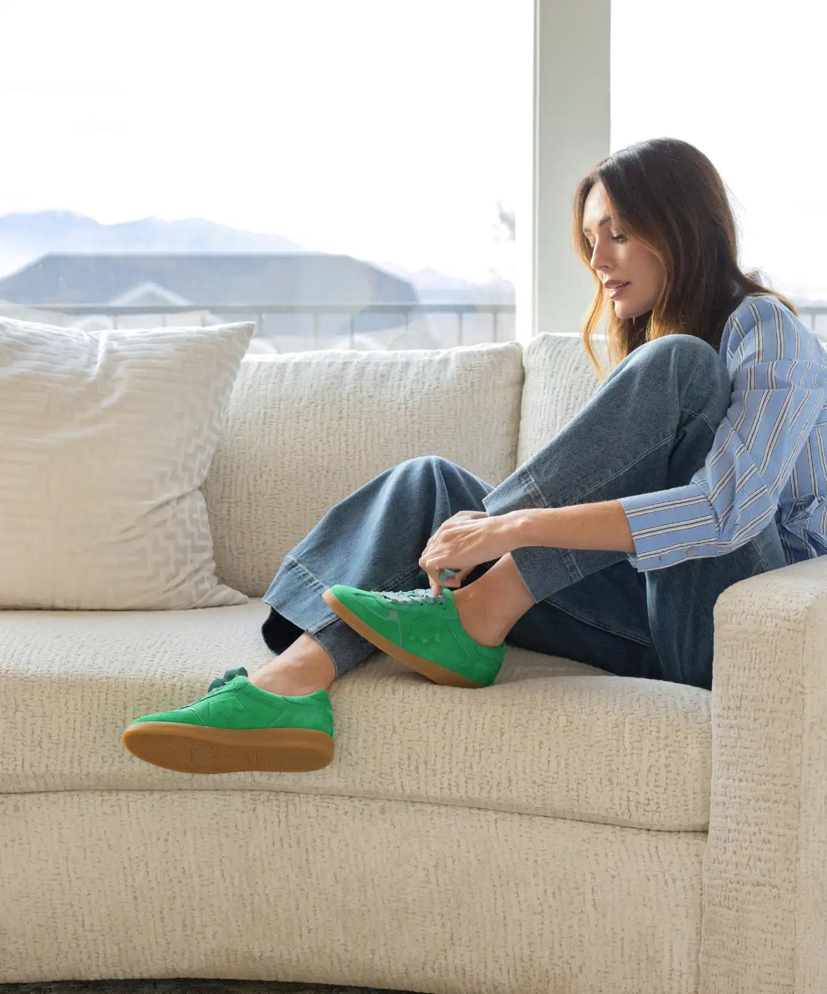 The Jay Sneaker - Kelly Green Suede